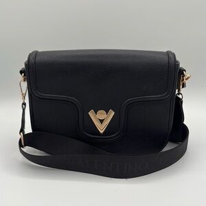 Valentino Orlandi Black and Gold Crossbody Bag